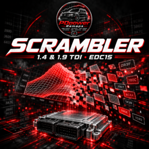 PDpower Scrambler for 1.4 and 1.9 TDI EDC15 files, with jumbled ECU map artwork